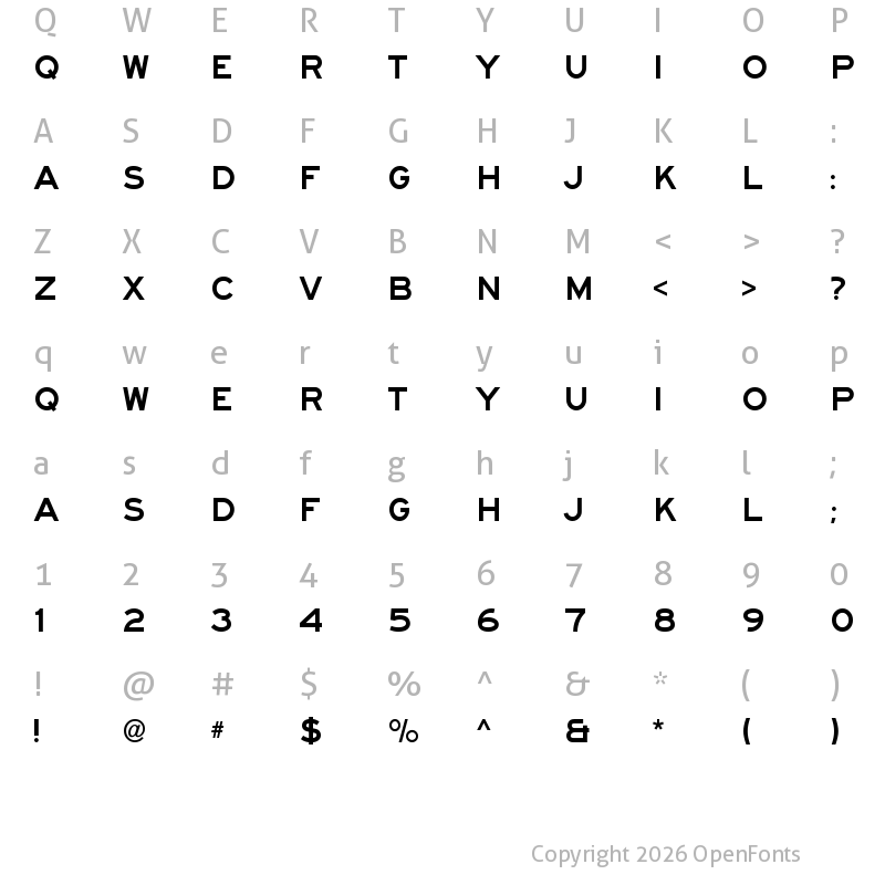 Character Map of SaaSeriesFDOT Regular