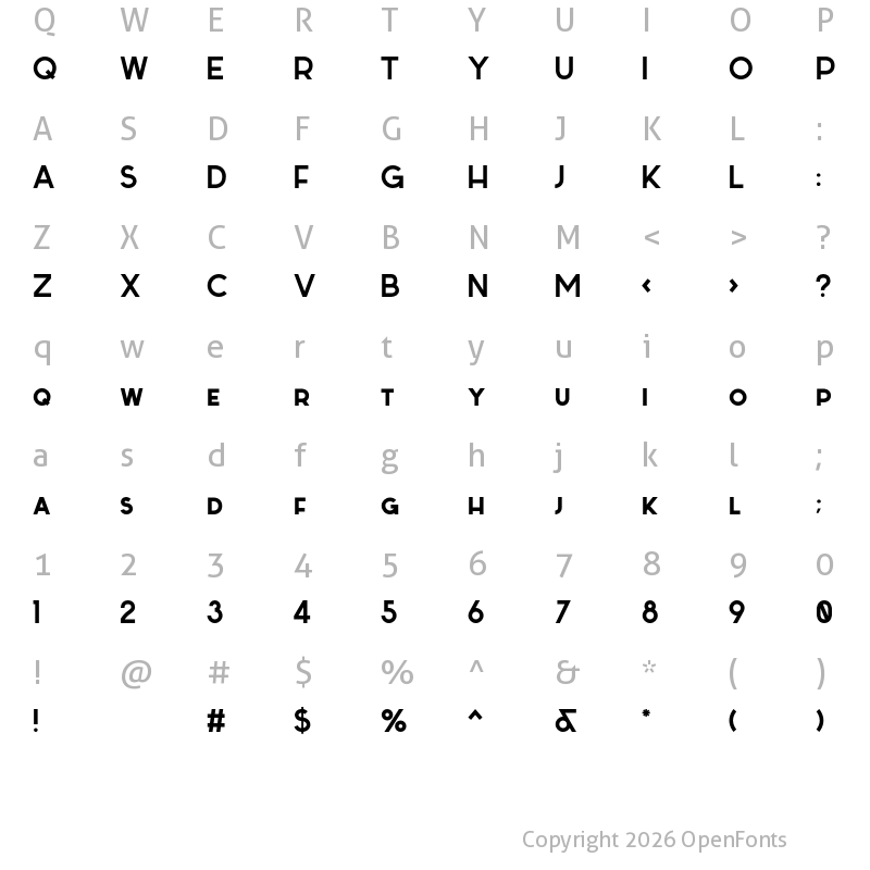 Character Map of Sabado Regular