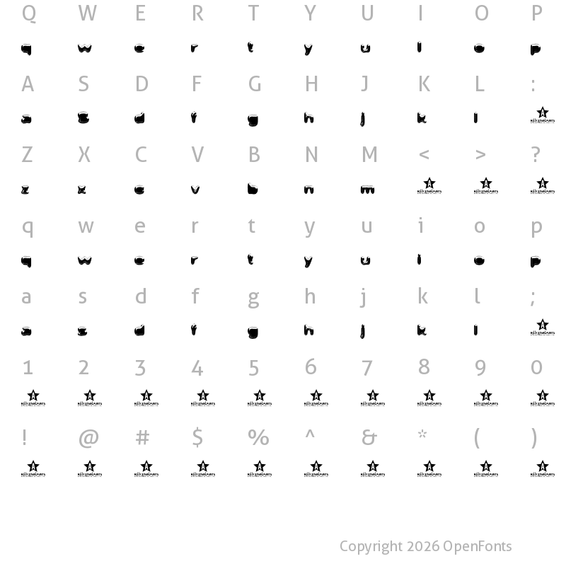 Character Map of Safe Iodine Regular