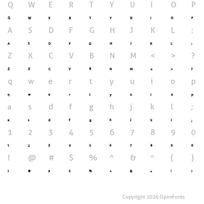 Character Map of SafePaper Regular