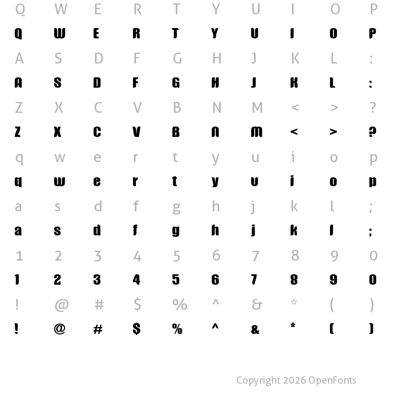 Character Map of SAKALANGKONG Bold
