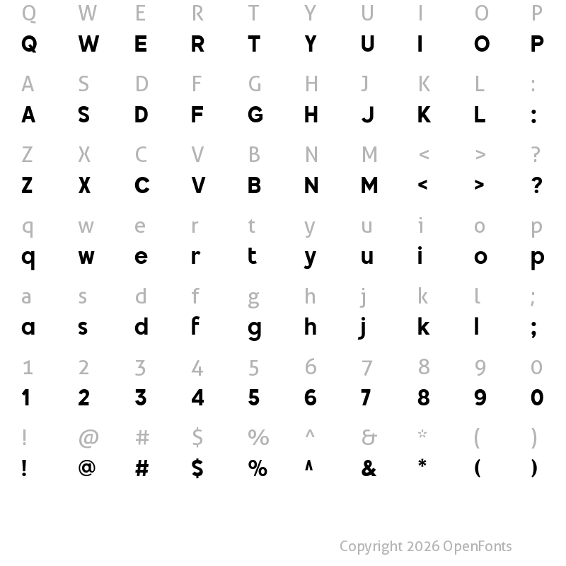 Character Map of Salmond Semi Bold