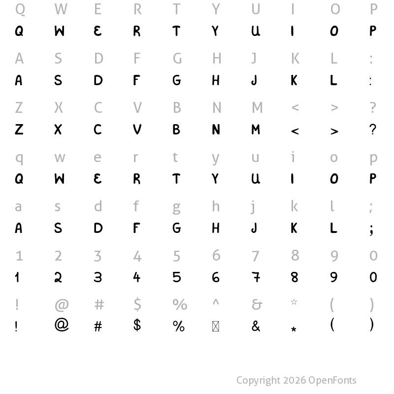 Character Map of Salonikia VKF Regular