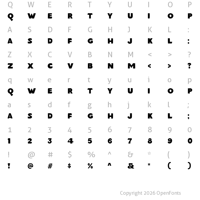 Character Map of Saltburg DEMO Regular