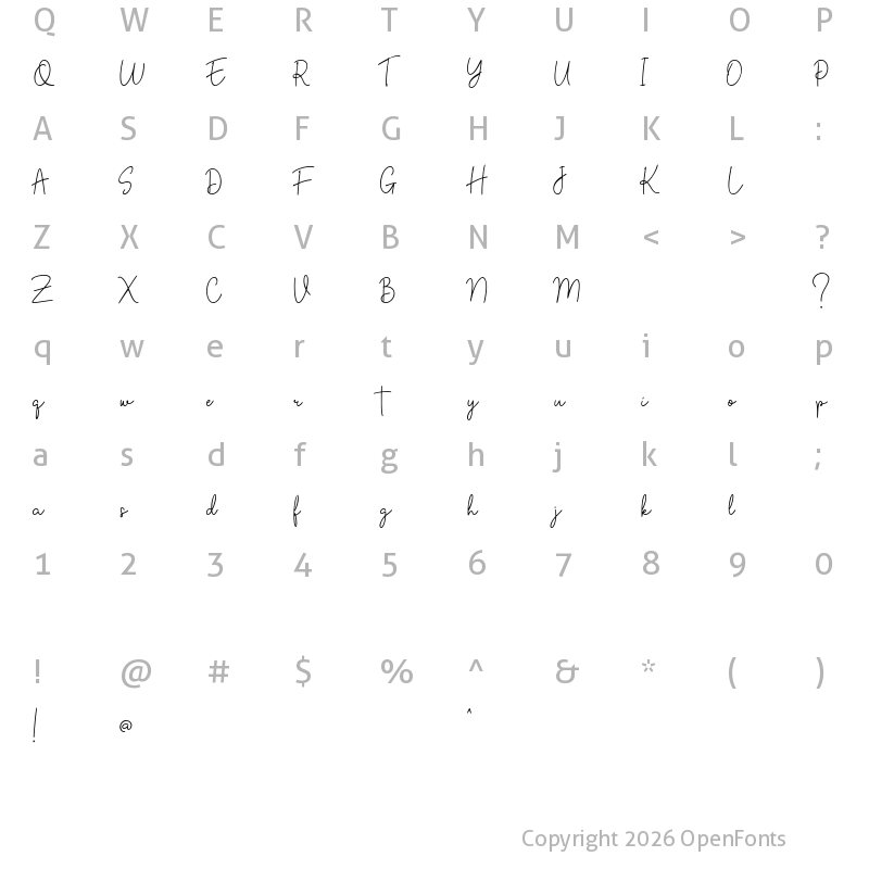 Character Map of Salvetica Regular