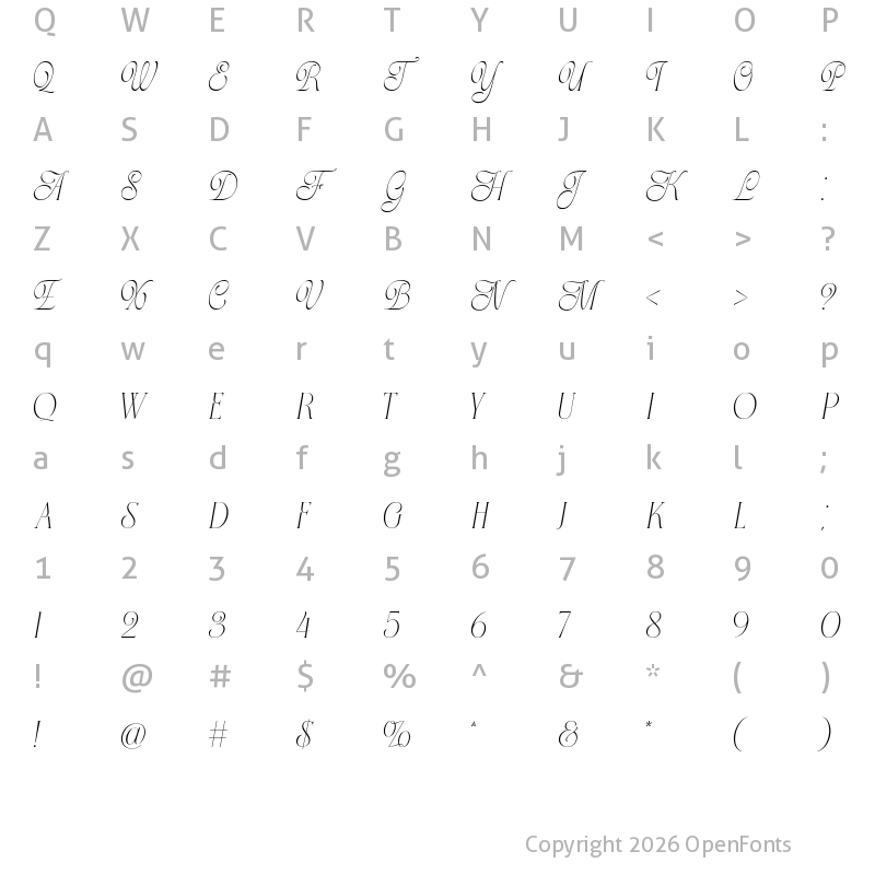 Character Map of Samory Regular