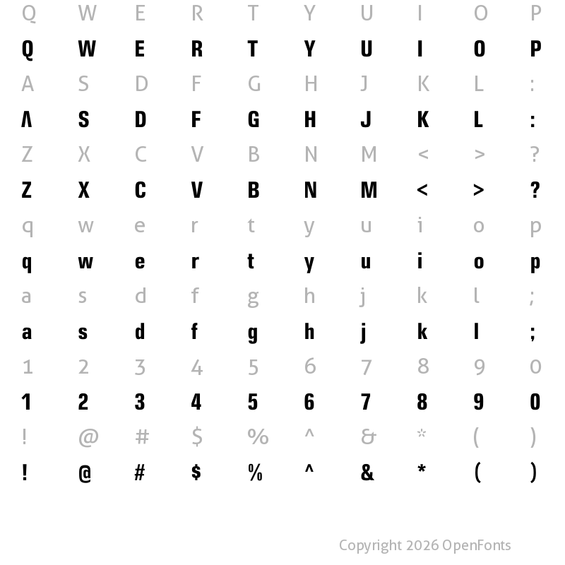 Character Map of Samsung Logo font bold
