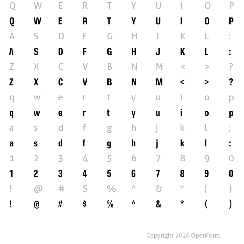 Character Map of Samsung Logo font original