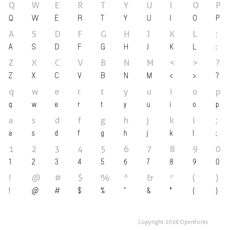 Character Map of Sanlulus Light
