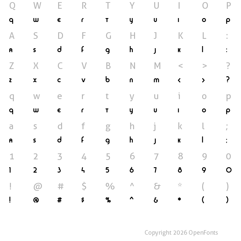 Character Map of Sans Sara Regular