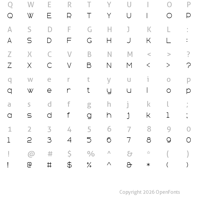 Character Map of Sans Serif Plus 7 Regular