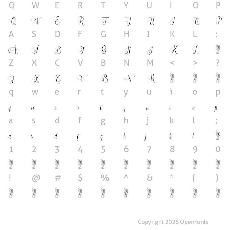 Character Map of Santhana Regular