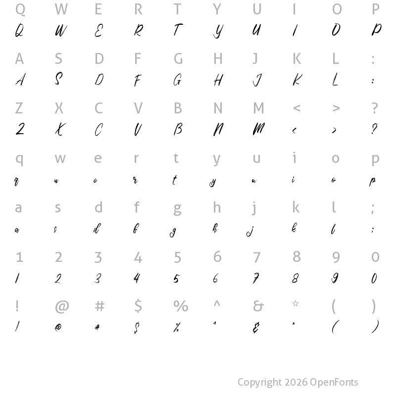 Character Map of Sathiresa Regular