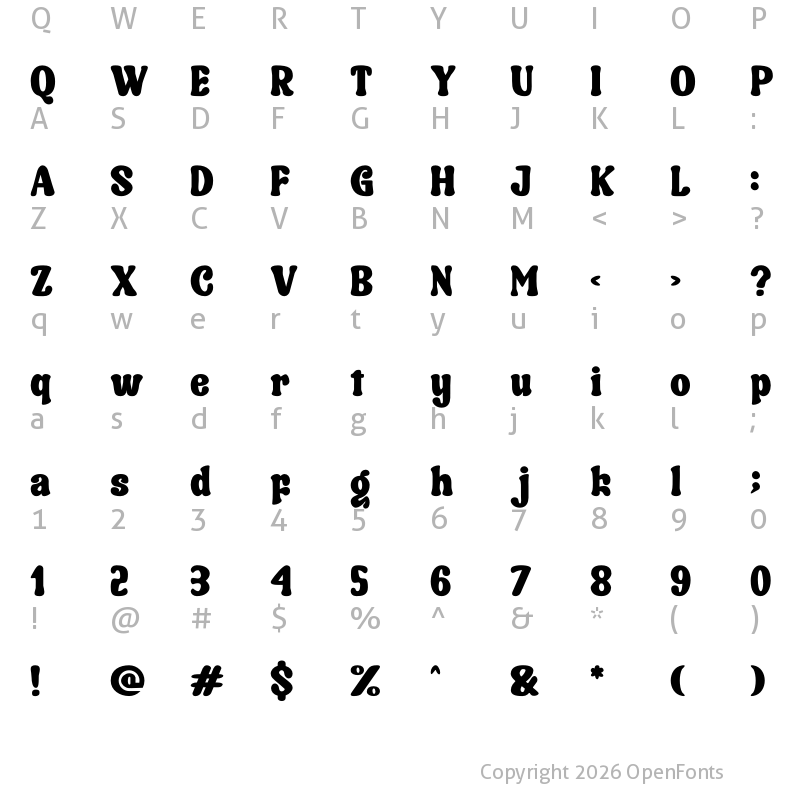 Character Map of Sauce Tomato Regular