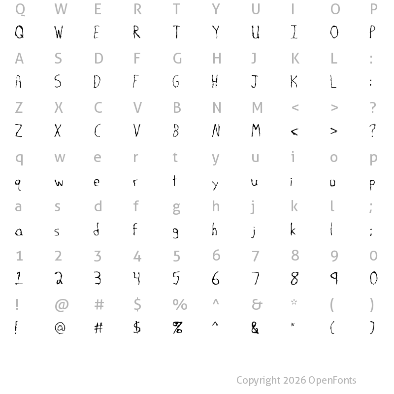 Character Map of Savage Regular