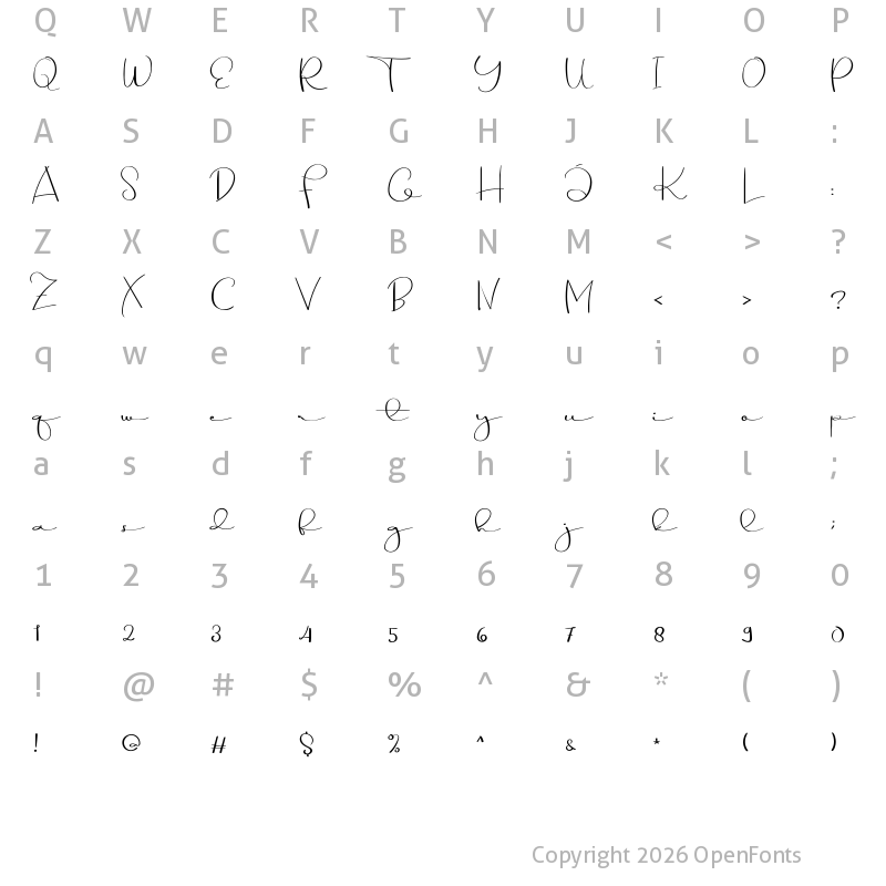 Character Map of Saxophone Signature Regular