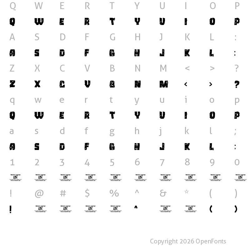 Character Map of Saya Satpol Regular