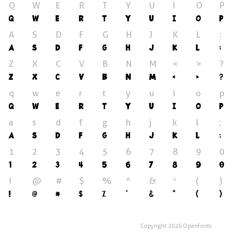 Character Map of Sayfull Regular