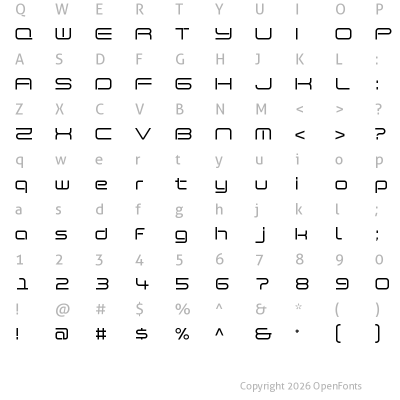 Character Map of SB Vibe Regular