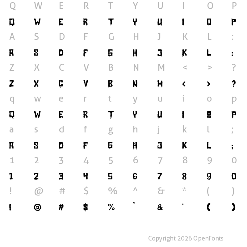Character Map of Scary Pumpkin Regular