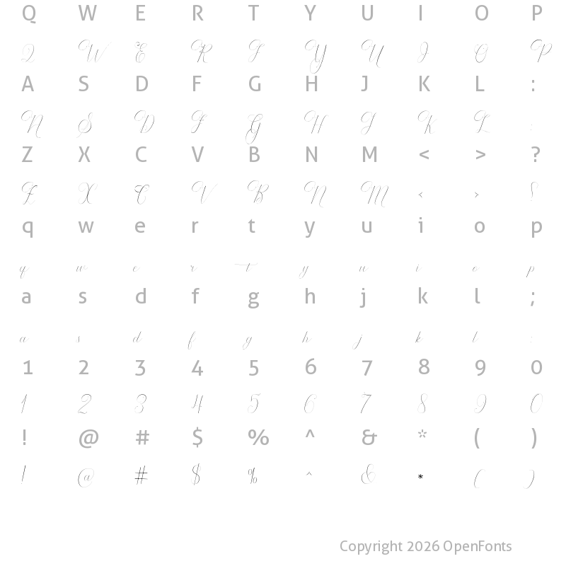 Character Map of Scelflesh Regular