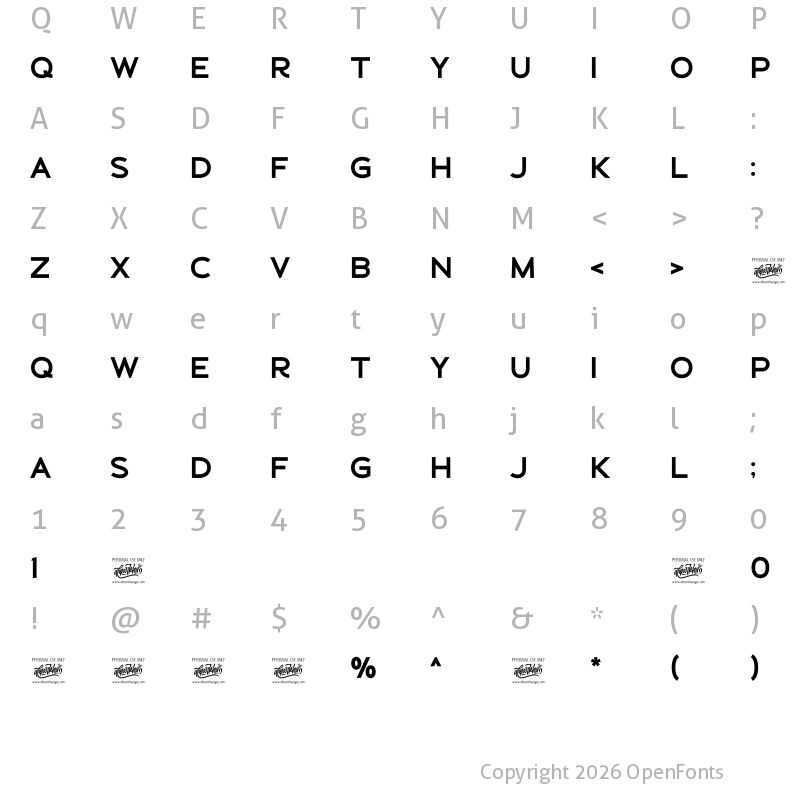 Character Map of Schein Sans