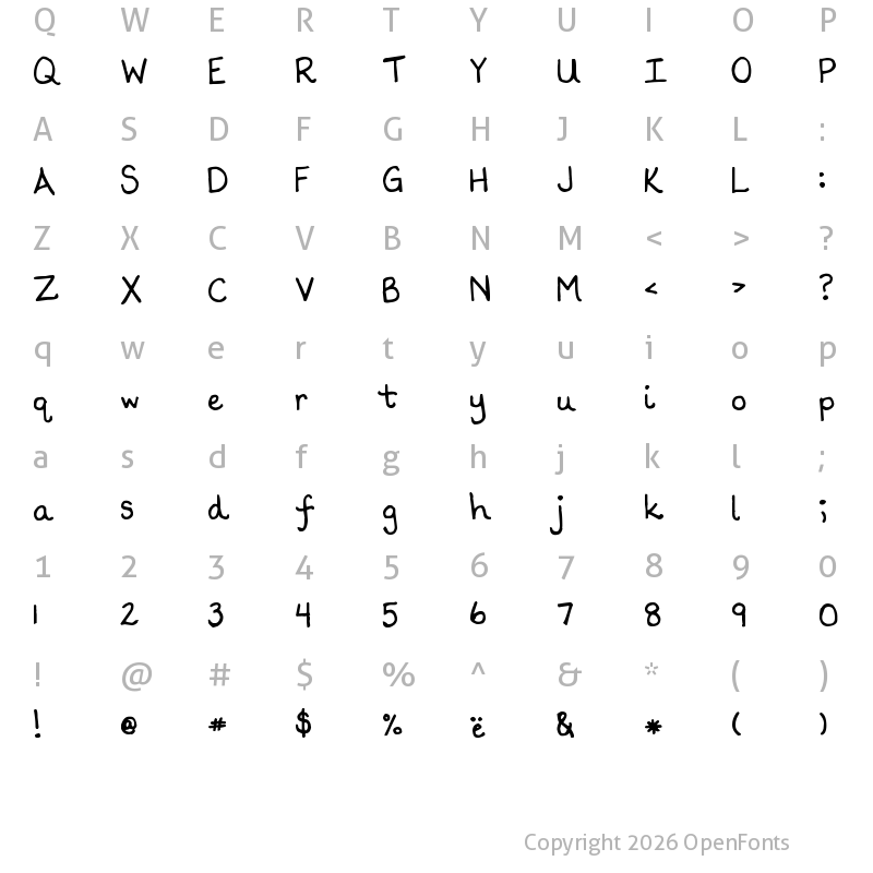 Character Map of Scrogglet Regular