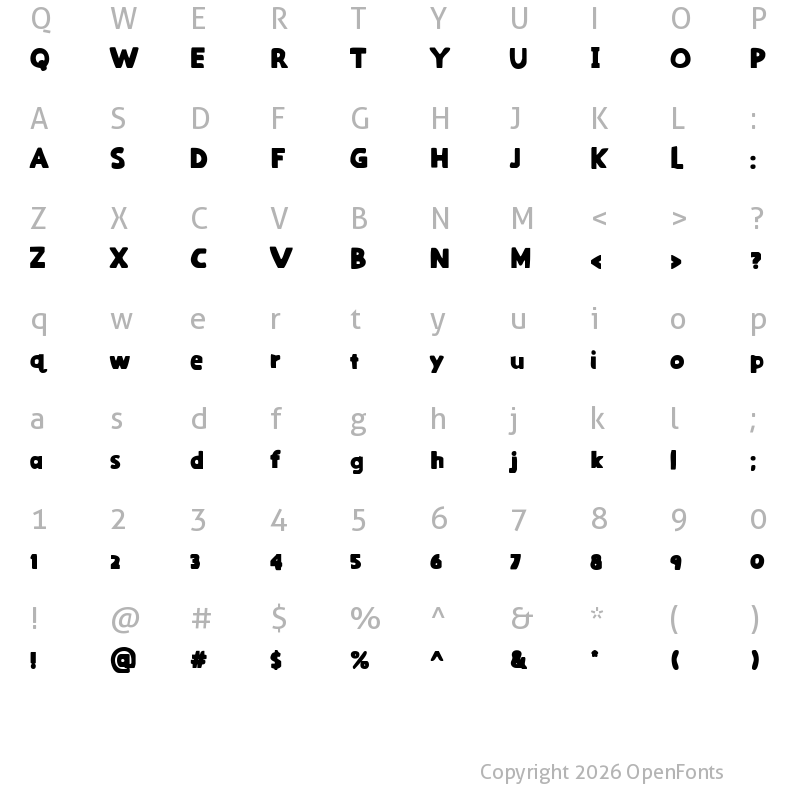 Character Map of Sea Horses Regular