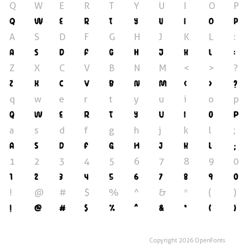 Character Map of Search Regular