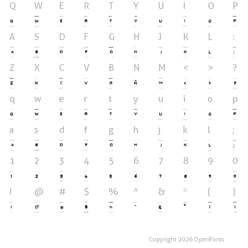 Character Map of Secret Files Regular