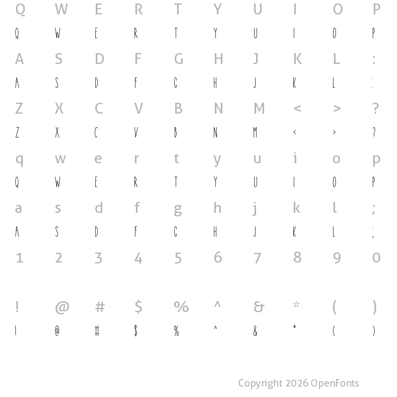 Character Map of See You Again Regular