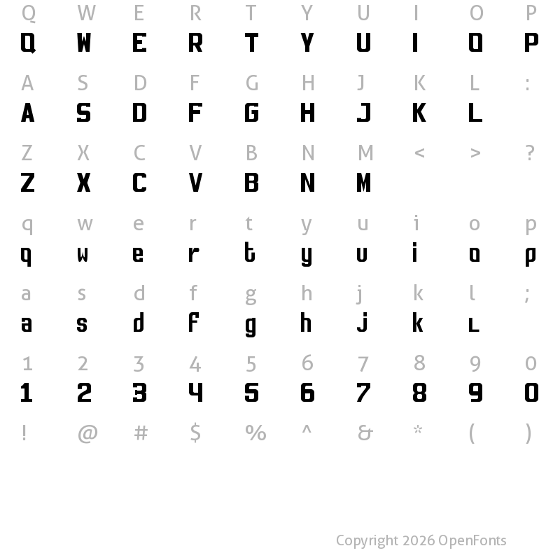 Character Map of SEEKING REG REGULAR