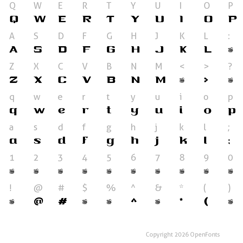 Character Map of Segira Bold