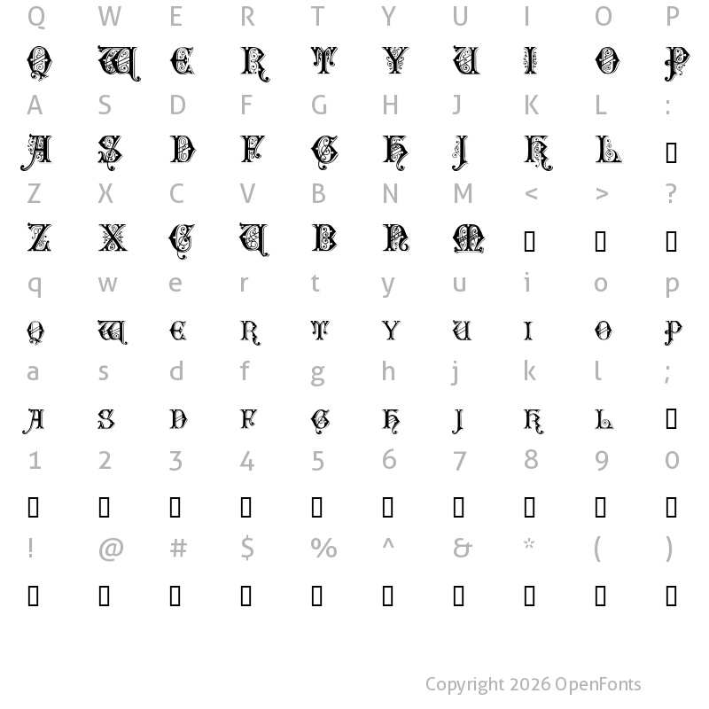 Character Map of Sentinel Regular