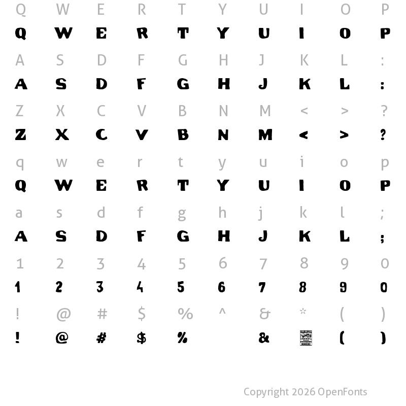 Character Map of Set of Teeth Regular