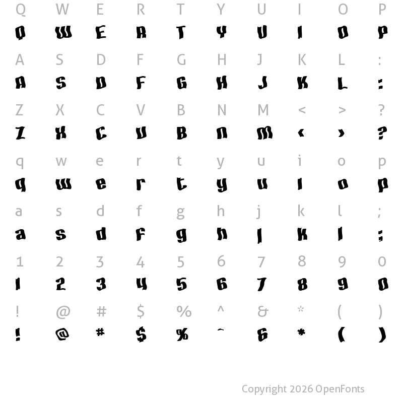 Character Map of SF Hallucination Extreme Regular
