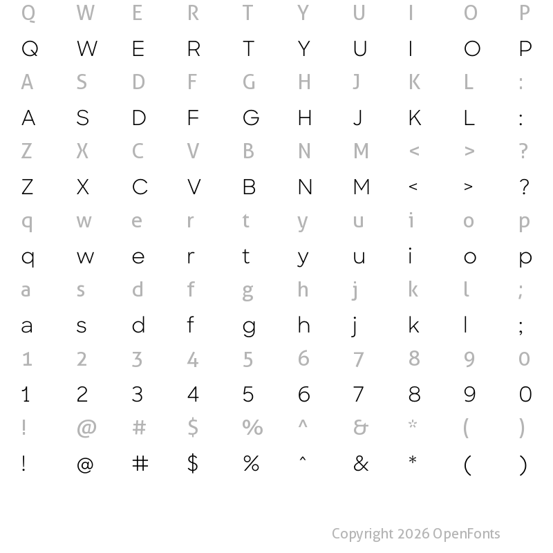 Character Map of Sharp Sans KIDS Regular