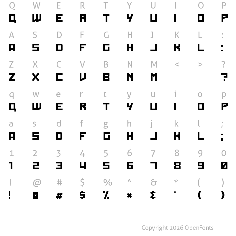 Character Map of SHARPIN Regular