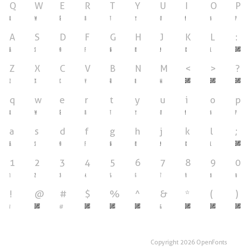 Character Map of ShockColours Regular