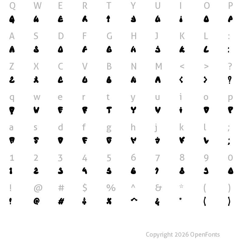 Character Map of Sidethree Regular