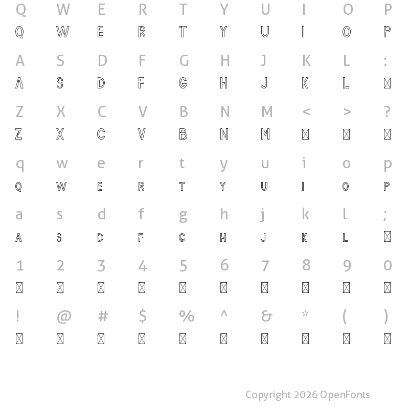 Character Map of Silvermason Demo Outline