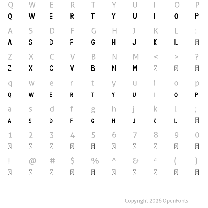 Character Map of Silvermason Demo Regular