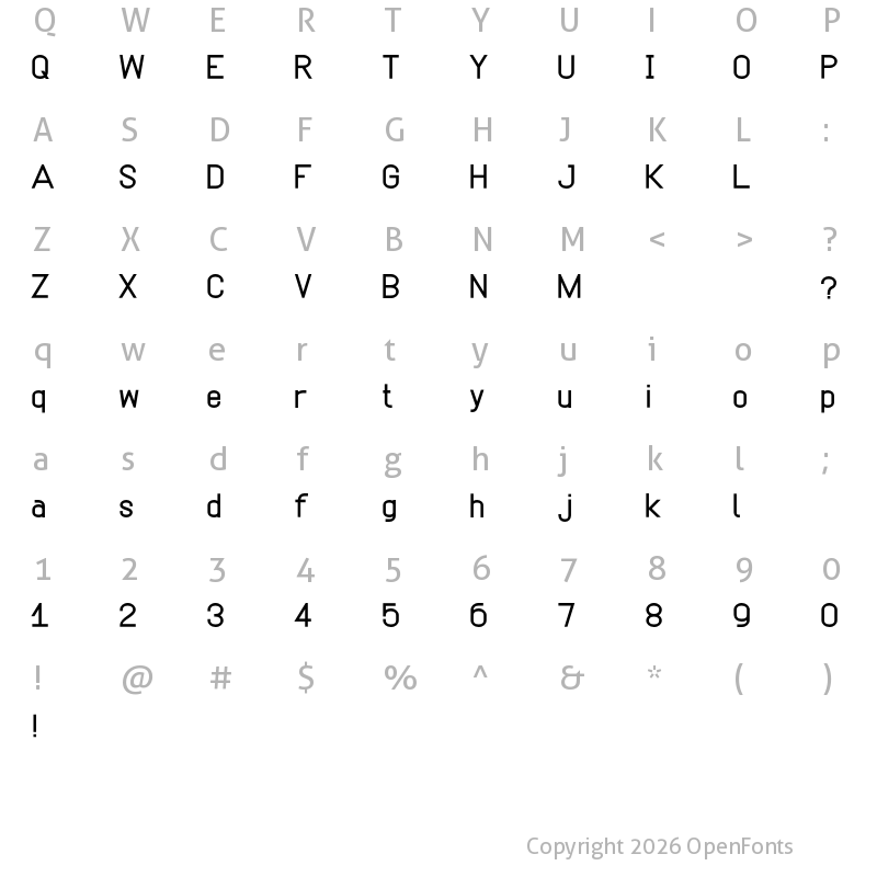 Character Map of Simpetico normal