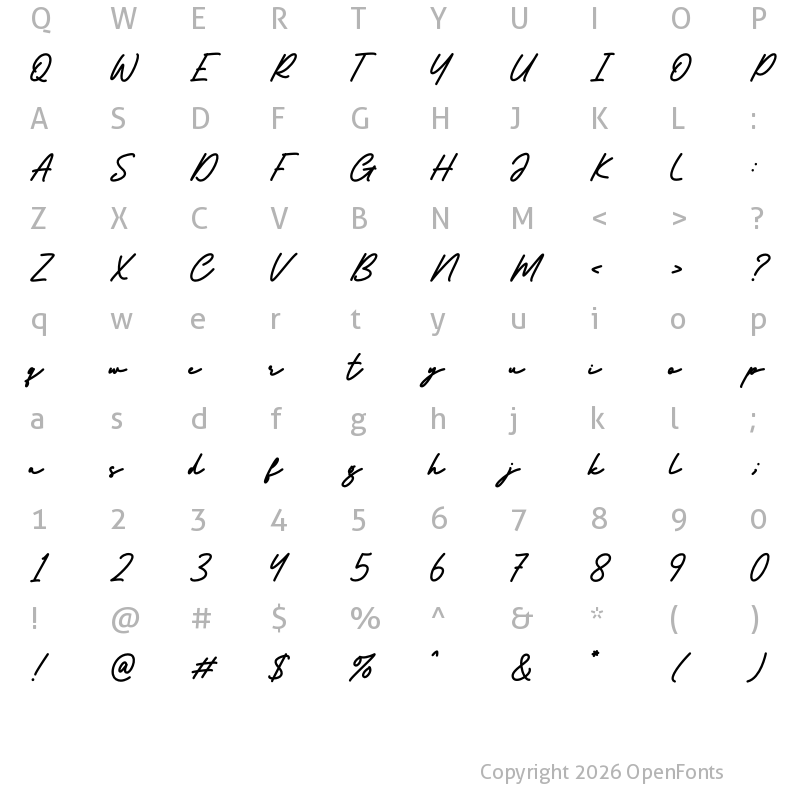 Character Map of Simple Relation Regular