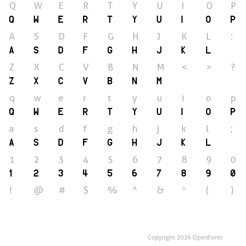 Character Map of Simpleton Gothic Regular