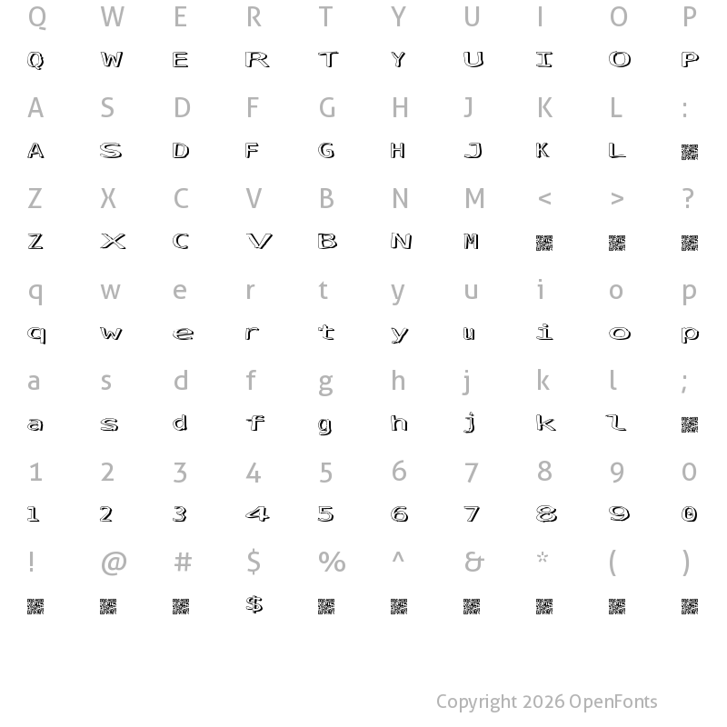 Character Map of SimplyFresh Regular