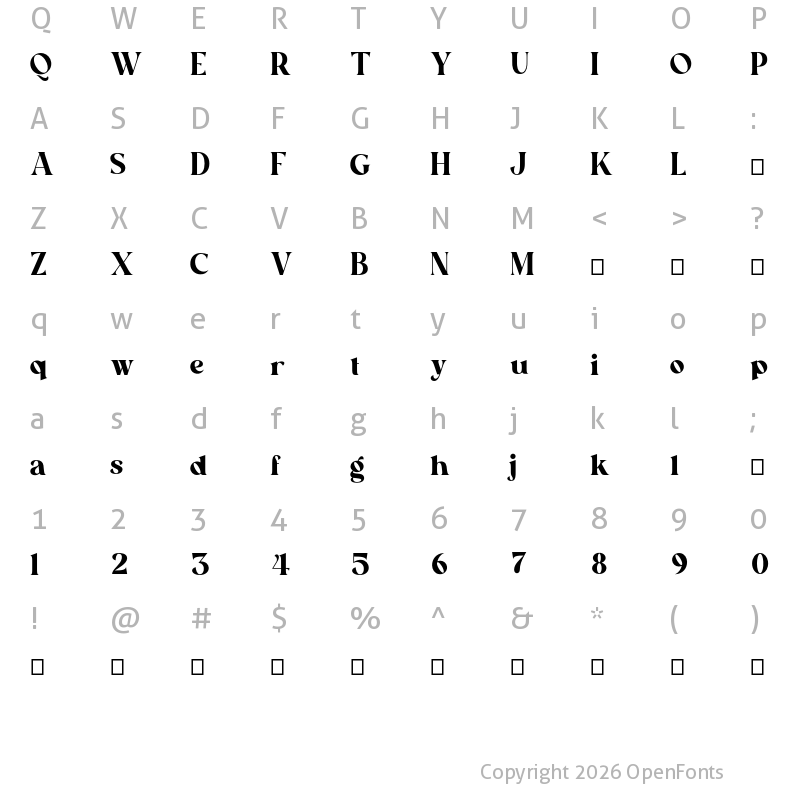 Character Map of Sinerva Regular