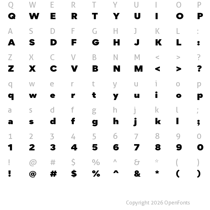 Character Map of Sitaoy Black