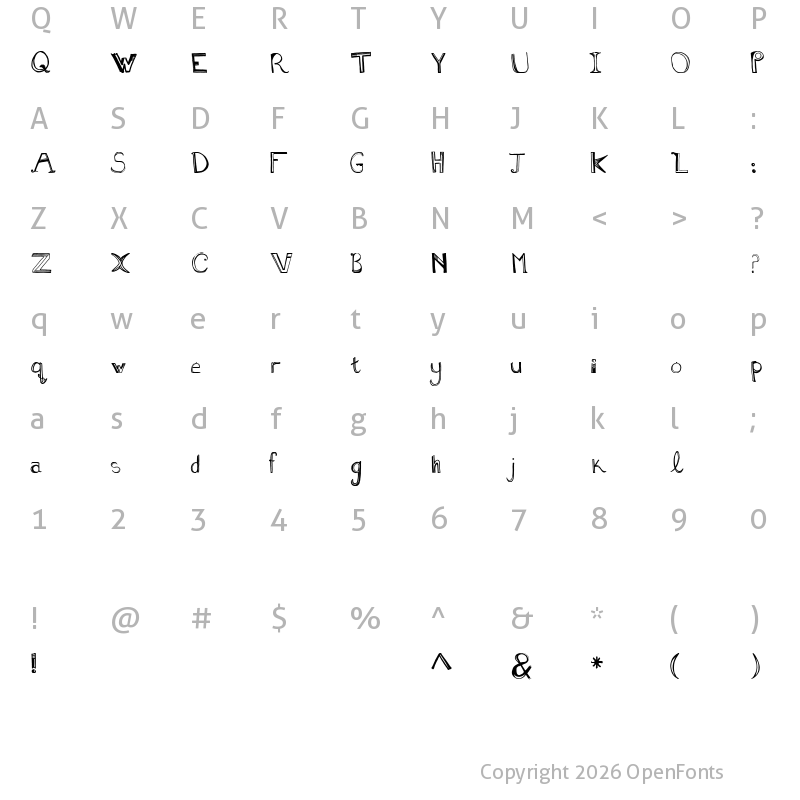 Character Map of Sixty Four Dollar Question Medium