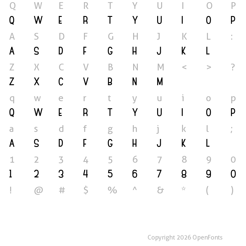 Character Map of Skabelo Regular
